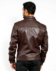 Men's Real Leather Trucker Jacket - Faraz