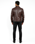 Men's Real Leather Trucker Jacket - Faraz