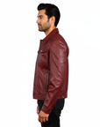Men's Real Leather Trucker Jacket - Faraz