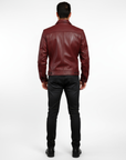 Men's Real Leather Trucker Jacket - Faraz