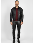 Men's Real Leather Blouson Jacket - Felipe
