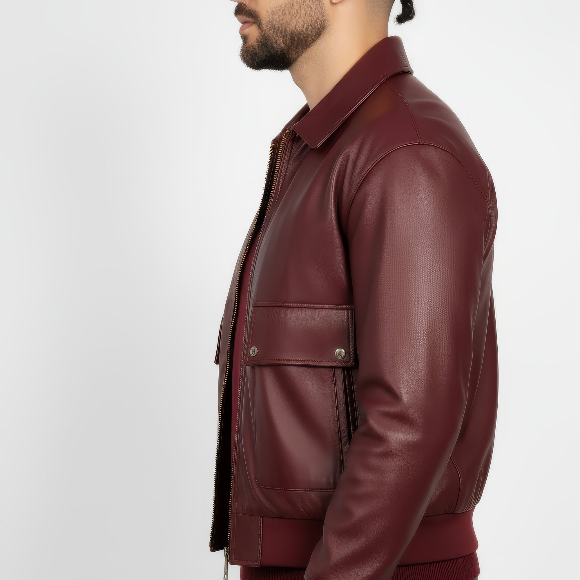 Men's Real Leather Blouson Jacket - Felipe