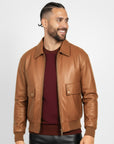 Men's Real Leather Blouson Jacket - Felipe