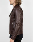 Real Leather Biker Jacket for Men - Milan