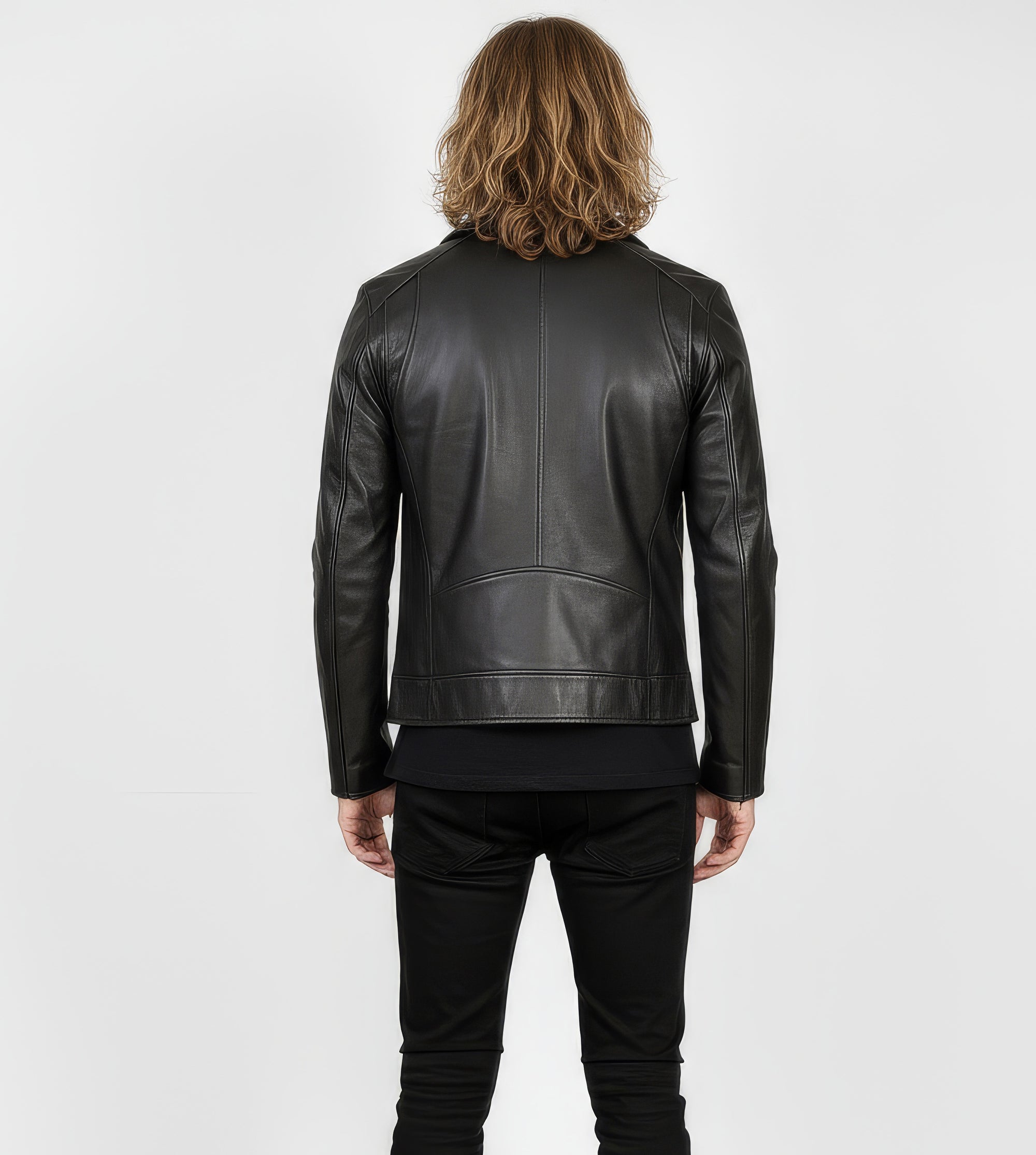 Real Leather Biker Jacket for Men - Milan