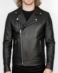 Real Leather Biker Jacket for Men - Milan