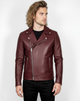 Real Leather Biker Jacket for Men - Milan