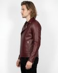 Real Leather Biker Jacket for Men - Milan