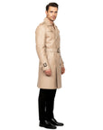 Men's Real Trench Leather Coat - Zeus
