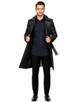 Men's Real Trench Leather Coat - Zeus