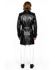 Men's Real Trench Leather Coat - Zeus