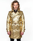 Men's Real Trench Leather Coat - Zeus