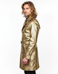 Men's Real Trench Leather Coat - Zeus