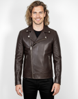 Real Leather Biker Jacket for Men - Milan