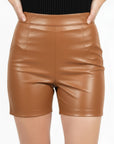 Women's Leather Shorts - Katya