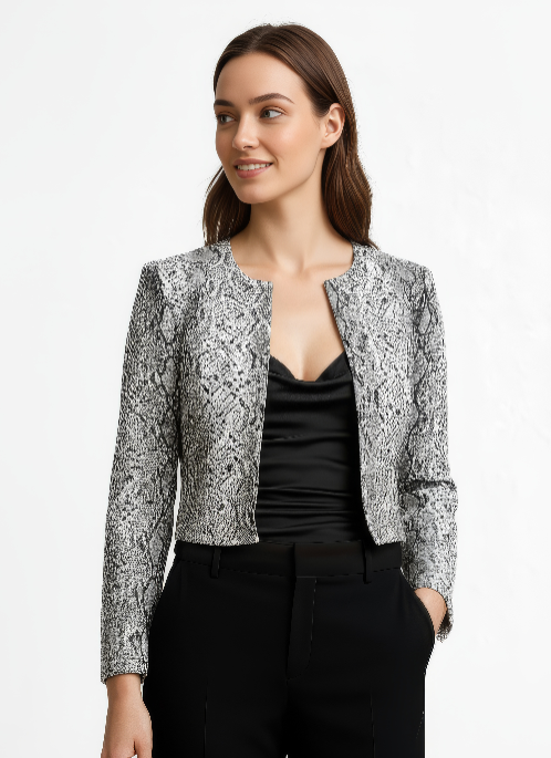 Women's White Leather Jacket