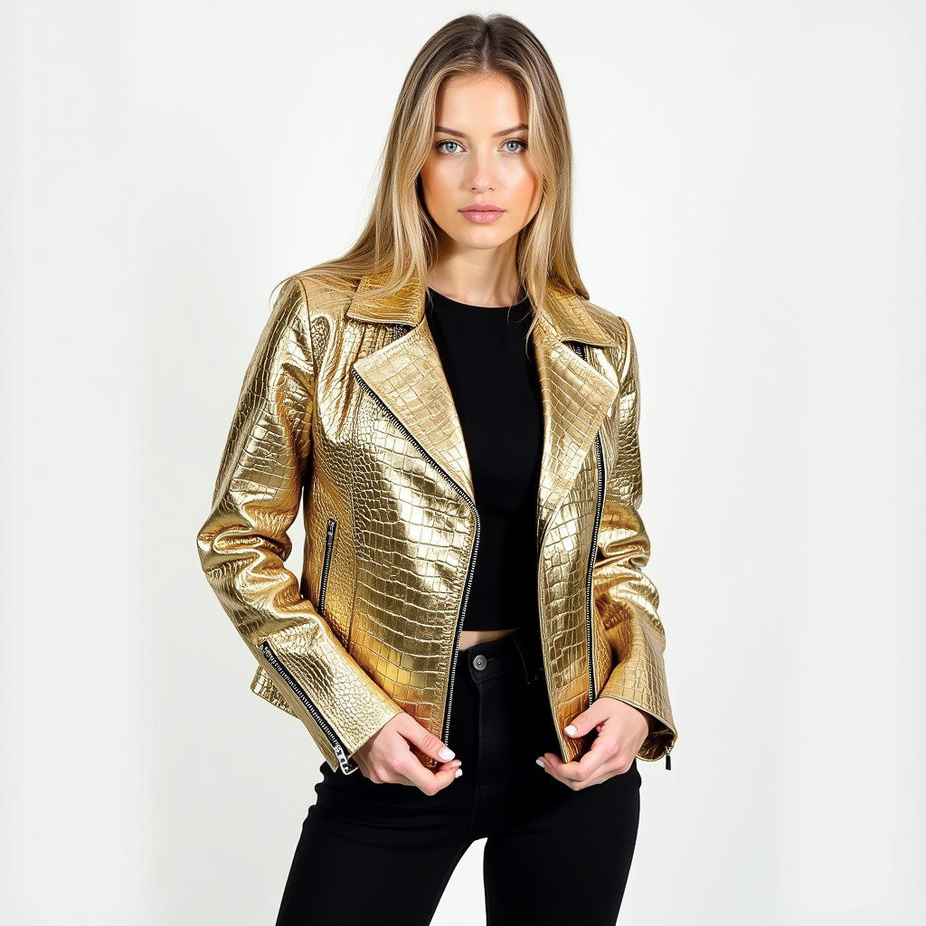 Real Leather Biker Jacket for Women - Athena – SH Leatherwear