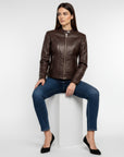 Women's Real Leather Jacket - Ananke