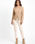 Women's Real Leather Biker Jacket - Metis