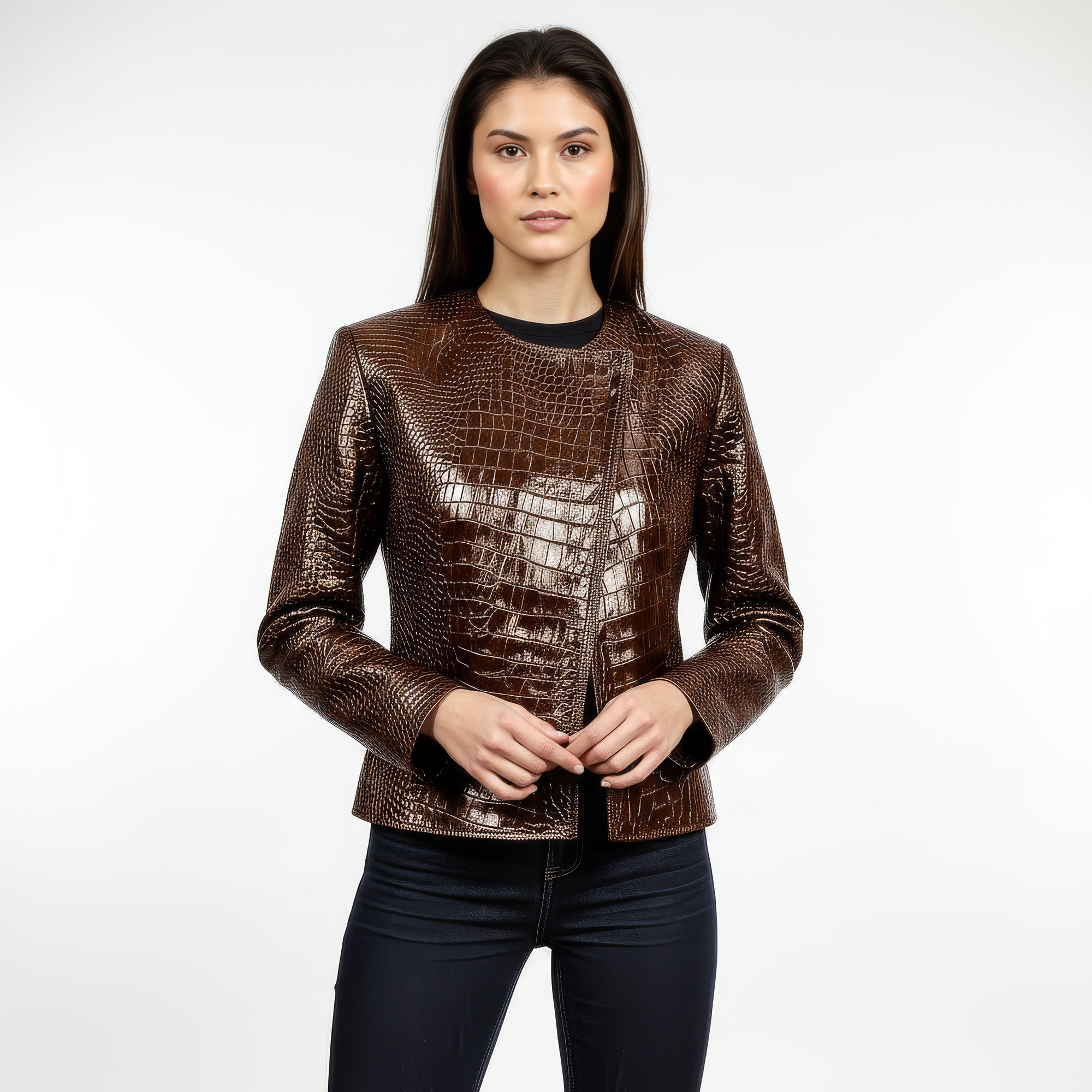 Women&#39;s Real Leather Jacket - Hestia