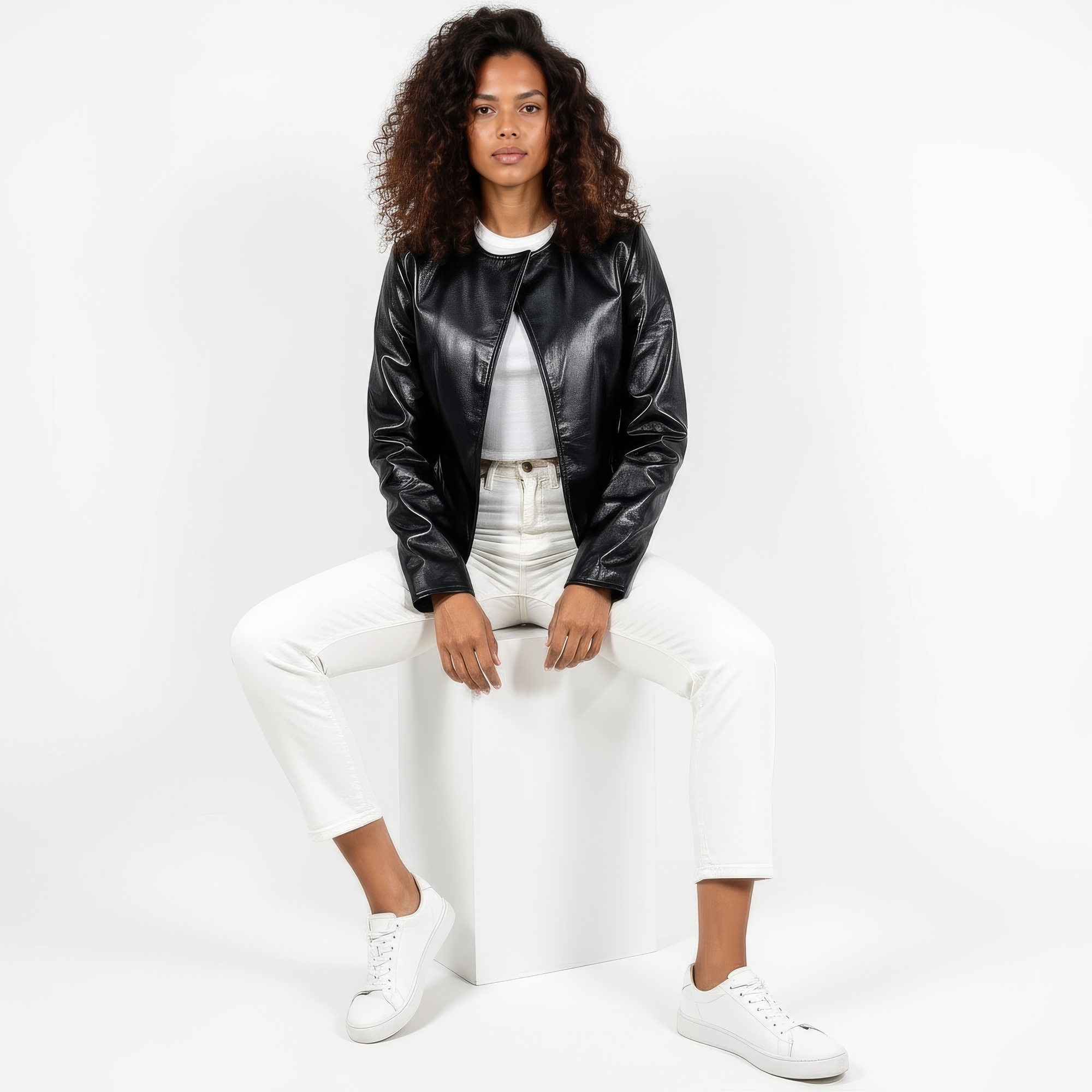 Women&#39;s Real Leather Jacket - Hestia