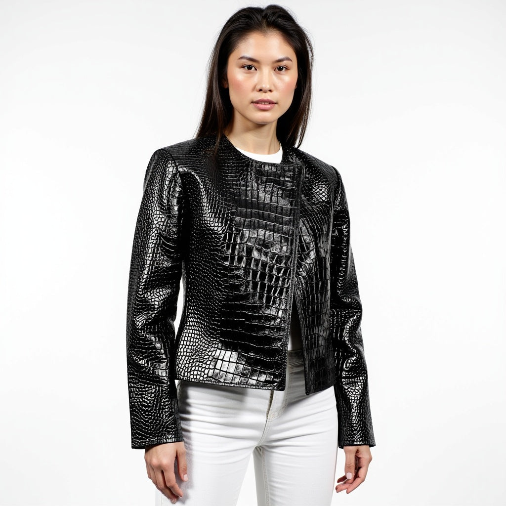 Women&#39;s Real Leather Jacket - Hestia