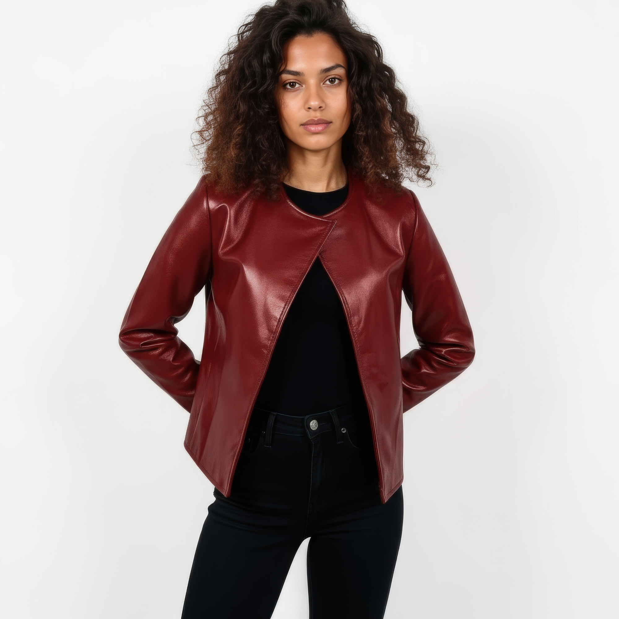 Women&#39;s Real Leather Jacket - Hestia