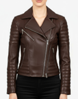Real Leather Biker Jacket for Women - Nyx
