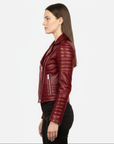 Real Leather Biker Jacket for Women - Nyx