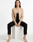 Women's Cropped Real Leather Jacket - Jane