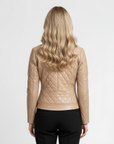 Women's Quilted Real Leather Jacket - Kimberly