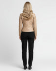 Women's Quilted Real Leather Jacket - Kimberly