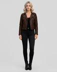 Real Quilted Leather Jacket for Women - Lyra