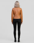 Real Quilted Leather Jacket for Women - Lyra
