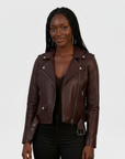 Real Leather Biker Jacket for Women - Ratana