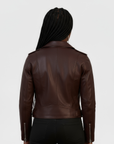 Real Leather Biker Jacket for Women - Ratana