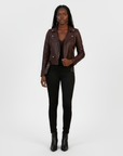 Real Leather Biker Jacket for Women - Ratana