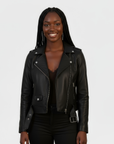 Real Leather Biker Jacket for Women - Ratana
