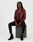 Real Leather Biker Jacket for Women - Ratana