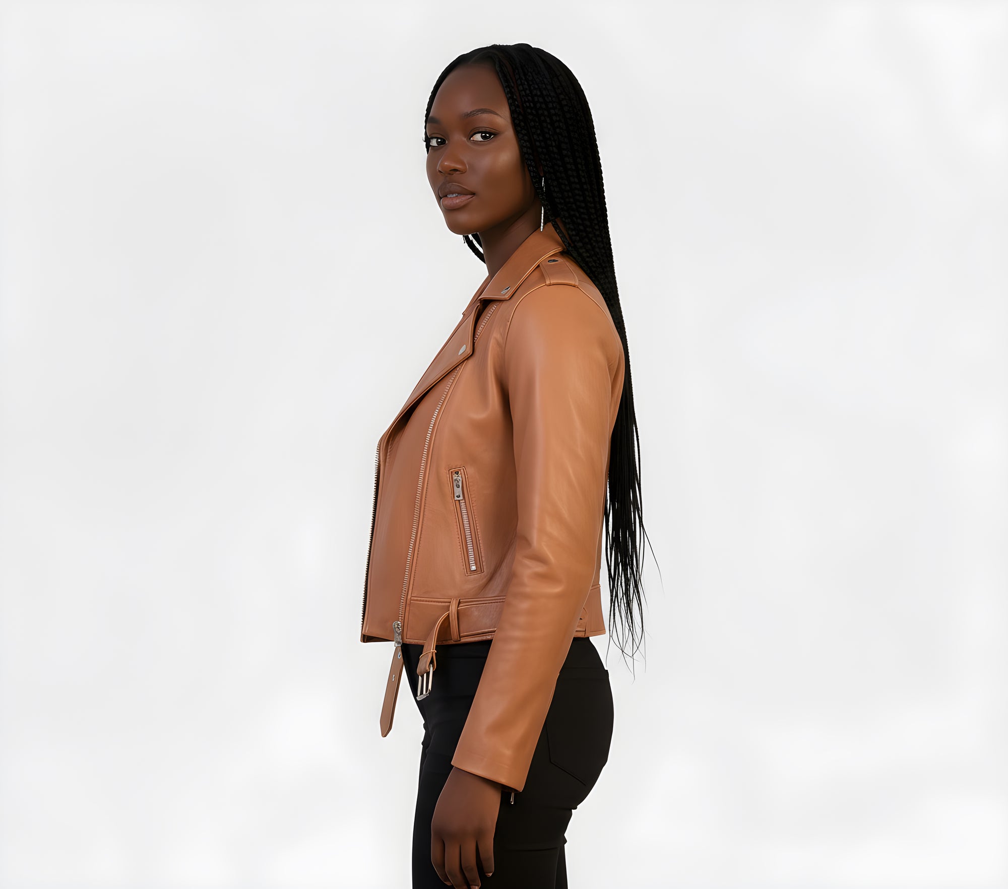 Real Leather Biker Jacket for Women - Ratana