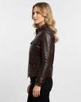 Women's Real Leather Field Jacket - Elandra