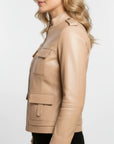 Women's Real Leather Field Jacket - Elandra