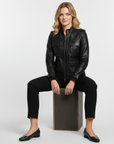 Women's Real Leather Field Jacket - Elandra