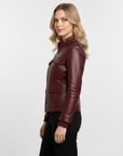 Women's Real Leather Field Jacket - Elandra