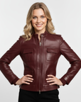 Women's Real Leather Field Jacket - Elandra