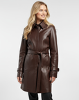 Real Leather Trench Coat for Women - Sydney