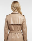 Real Leather Trench Coat for Women - Sydney