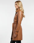 Real Leather Trench Coat for Women - Sydney