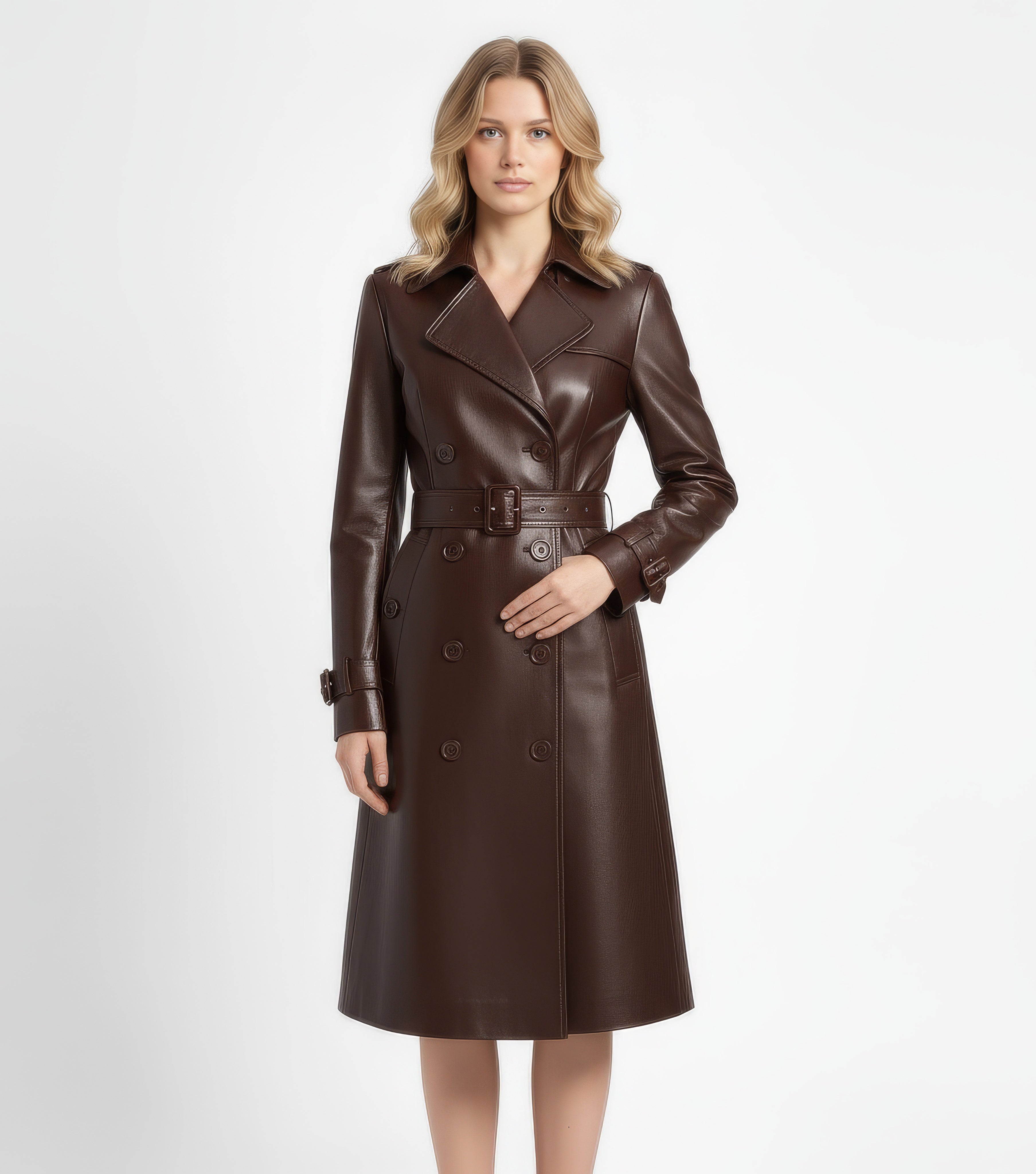Women's Real Leather Trench Coat - Artemis – SH Leatherwear