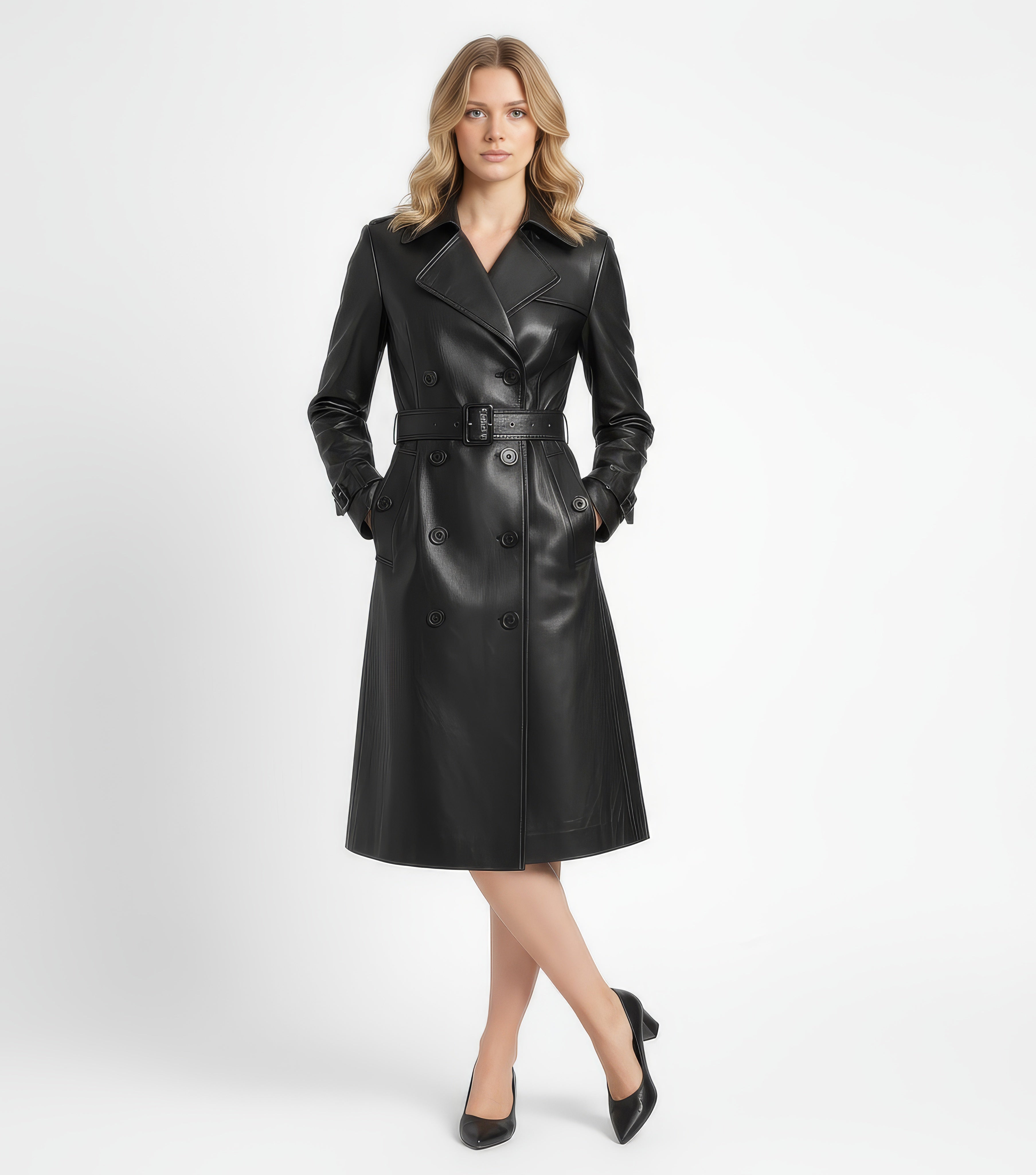 ジャケット・アウター real leather long trench coat Women's Real Leather Trench Coat - Artemis – SH Leatherwear